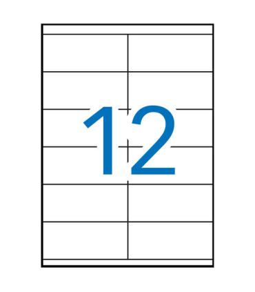 Apli Etiquetas Blancas Permanentes 105.0 x 48.0mm 500 Hojas