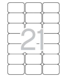 Apli Etiquetas Translucidas Resistentes Intemperie 63.5 x 38.1mm 20 Hojas