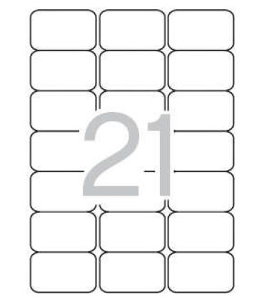 Apli Etiquetas Translucidas Resistentes Intemperie 63.5 x 38.1mm 20 Hojas