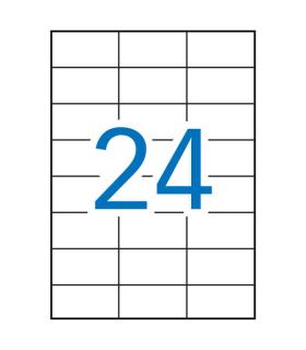 Apli Etiquetas Blancas Opacas 70.0 x 37.0mm 20 Hojas