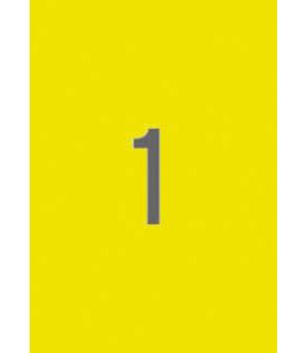 Apli Pack de 100 Etiquetas Amarillo Fluorescente 210x 297mm - Adhesivo Permanente - Cantos Rectos - Color Amarillo Fluorescente