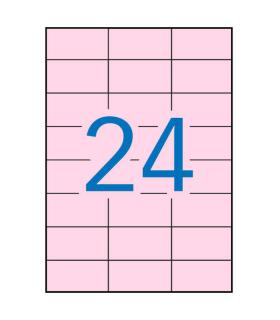 Apli Etiquetas Rosa Pastel Permanentes 70.0 x 37.0mm 20 Hojas