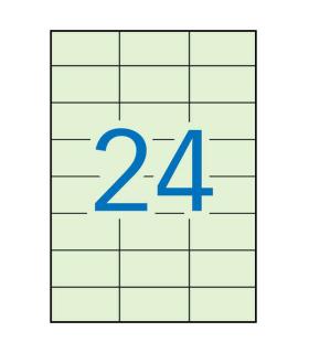 Apli Etiquetas Verde Pastel Permanentes 70.0 x 37.0mm 20 Hojas