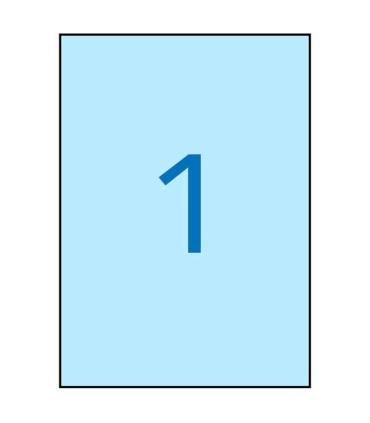 Apli Etiquetas Azul Pastel Permanentes 210.0 x 297.0mm 20 Hojas