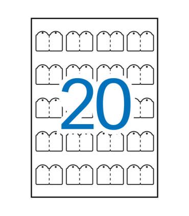 Apli Etiquetas Colgantes Imprimibles 22.0 x 35.0mm 10 Hojas