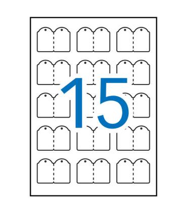 Apli Etiquetas Colgantes Imprimibles 28.0 x43.0mm 10 Hojas