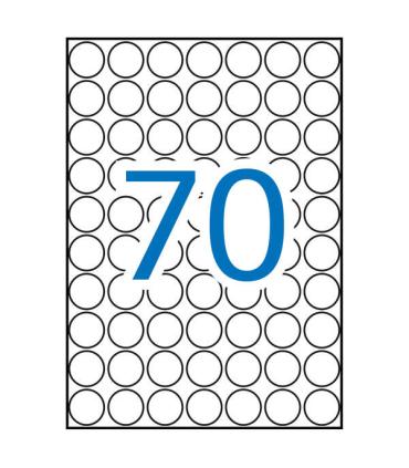 Apli Etiquetas A5 Verdes Ø 19.0mm 8 Hojas