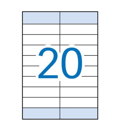 Apli Etiquetas Blancas Permanentes 105.0 x 28.75mm 100 Hojas