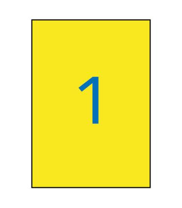 Apli Etiquetas Amarillas Resistentes Intemperie 210.0 x 297.0mm 20 Hojas
