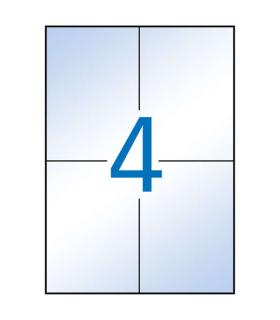 Apli Etiquetas Translucidas Resistentes Intemperie 105.0 x 148.0mm 20 Hojas