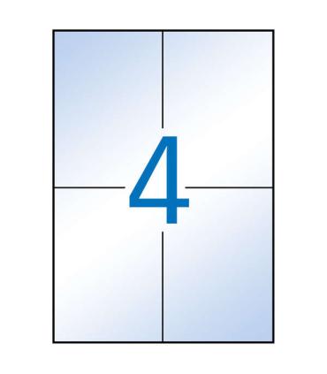Apli Etiquetas Translucidas Resistentes Intemperie 105.0 x 148.0mm 20 Hojas