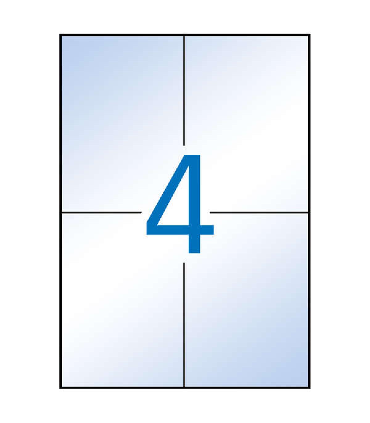 Apli Etiquetas Transparentes Permanentes 105.0 x 148.0mm 10 Hojas