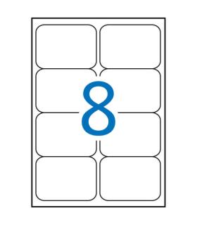 Apli Etiquetas Naranja Fluorescente Permanentes 99.1 x 67.7mm 100 Hojas