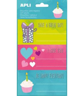 Apli Etiquetas Adhesivas Great Day - Tamaño 76x39mm - 9 Etiquetas por Bolsa - Adhesivo Permanente de Alta Calidad - Ideal..