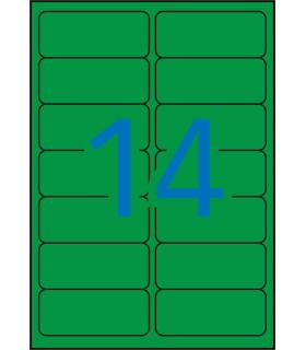 Apli Etiquetas Verdes Permanentes 99.1 x 38.1mm 20 Hojas