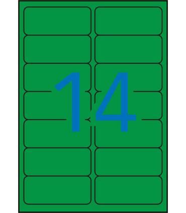 Apli Etiquetas Verdes Permanentes 99.1 x 38.1mm 20 Hojas