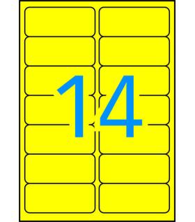 Apli Etiquetas Amarillas Permanentes 99.1 x 38.1mm 20 Hojas