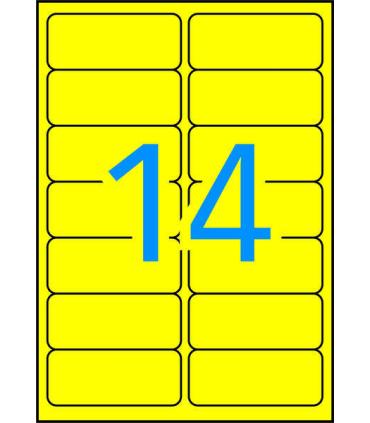 Apli Etiquetas Amarillas Permanentes 99.1 x 38.1mm 20 Hojas