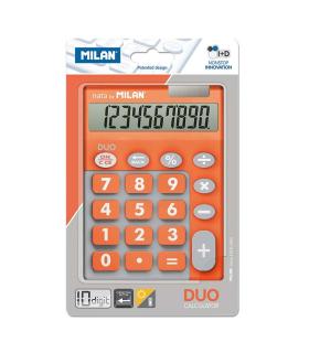 Milan Calculadora 10 Digitos Duo - Calculadora de Sobremesa - Teclas Grandes - Tecla Rectificacion Entrada de Datos - Color Nara