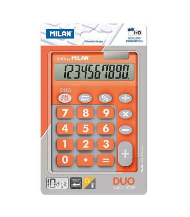 Milan Calculadora 10 Digitos Duo - Calculadora de Sobremesa - Teclas Grandes - Tecla Rectificacion Entrada de Datos - Color Nara