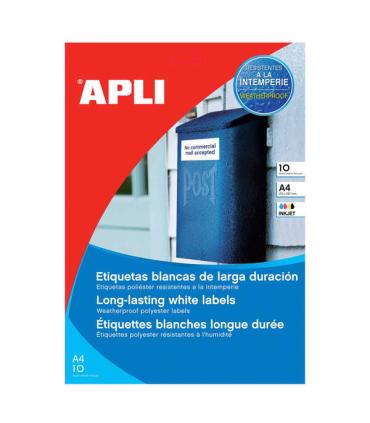 Apli Etiquetas Blancas Resistentes Intemperie 99.1 x 139mm 10 Hojas