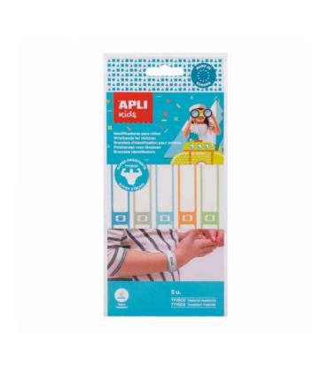 Apli Brazaletes Identificativos para Niños - Suaves y Resistentes - Impermeables - Faciles de Usar - Ideales para Excursiones..