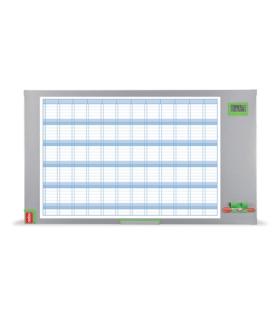 Nobo Performance Plus Planificador Anual de Pizarra Magnetica 725x50x1178mm - Pantalla con Fecha y Hora - Incluye Rotulador y Ki