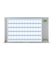 Nobo Performance Plus Planificador Anual de Pizarra Magnetica 725x50x1178mm - Pantalla con Fecha y Hora - Incluye Rotulador y Ki