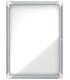Nobo Vitrina para 4 Hojas A4 con Superficie Blanca Magnetica - 532x692x37mm - Puerta de Cristal de Seguridad - Marco de Aluminio