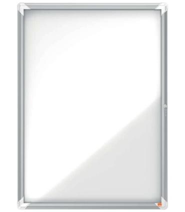 Nobo Vitrina Exteriores 9 Hojas A4 Superficie Blanca Magnetica 45mm - Seguridad - Aluminio - Colorblanco