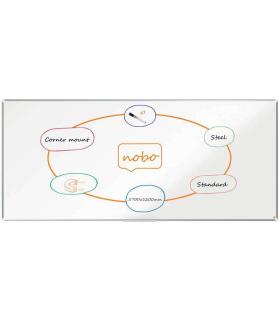 Nobo Premium Plus Pizarra Magnetica de Acero Lacado 2700x1200mm - Montaje en Esquinas - Blanco