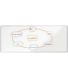 Nobo Premium Plus Pizarra Magnetica de Acero Lacado 3000x1200mm - Montaje en Esquinas - Blanco