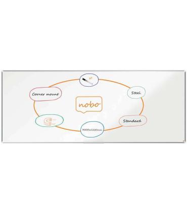 Nobo Premium Plus Pizarra Magnetica de Acero Lacado 3000x1200mm - Montaje en Esquinas - Blanco