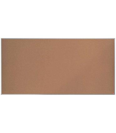 Nobo Tablero Anuncios Corcho Essence 2400x1200mm - Montaje Esquinas - Superficie Corcho - Marco Aluminio Anodizado - Color Natur