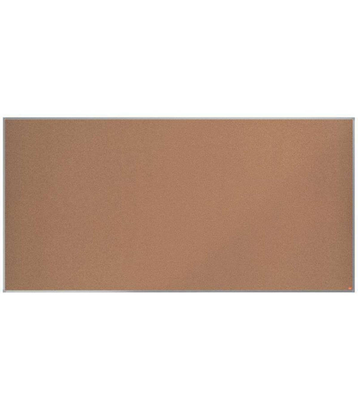 Nobo Tablero Anuncios Corcho Essence 2400x1200mm - Montaje Esquinas - Superficie Corcho - Marco Aluminio Anodizado - Color Natur