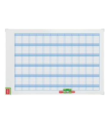 Nobo Performance Planificador Anual de Pizarra Magnetica 720x50x1030mm - Incluye Kit de Planificacion de Imanes