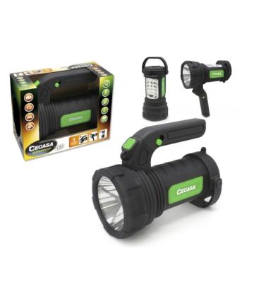 Cegasa Profesional Linterna/Foco LED 220lm - Modo Linterna, Foco y Lampara de Pie - Funciona con 3 Pilas AA (No Incluidas) - Col