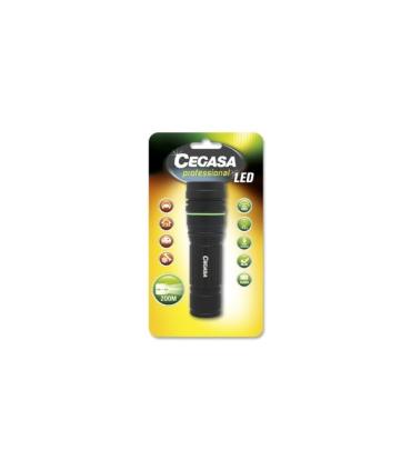 Cegasa Profesional Linterna LED 400lm - Medidas 12 x 4cm - Fabricada en Aluminio - Funciona con 4 Pilas AAA (No Incluidas