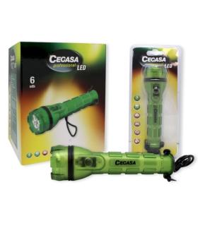 Cegasa Profesional Linterna de 3 LED - Resistente a Golpes y Agua IP44 - Funciona con 2 Pilas AA LR6 (No Incluidas