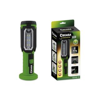 Cegasa Profesional Linterna LED - 3 Paneles LED y Frontal - 3 Modos de Iluminacion - Funciona con 3 Pilas AAA (No Incluidas) ..