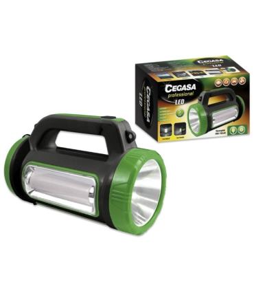 Cegasa Profesional Linterna Multifuncion LED - 5 Modos de Iluminacion - Bateria de 1800mAh - Alimentacion Solar y por USB - Colo