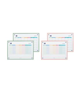 Oxford Planner A3 Reversible Semana&Mes + Compl - 2 Colores - Gran Tamaño para Organizacion Eficiente Pack de 4