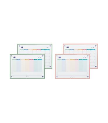 Oxford Planner A3 Reversible Semana&Mes + Compl - 2 Colores - Gran Tamaño para Organizacion Eficiente Pack de 4