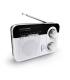 Metronic Radio Portatil AM/FM y Onda Larga - Colo blanco