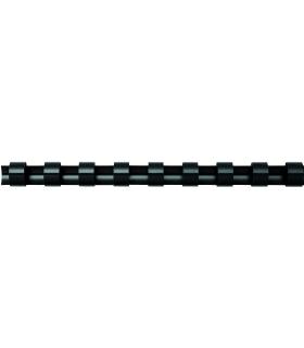 Fellowes Pack de 100 Canutillos de Plastico 19mm - Hasta 150 Hojas - Facil de Utilizar y Flexible - Alta Calidad - Color Negro