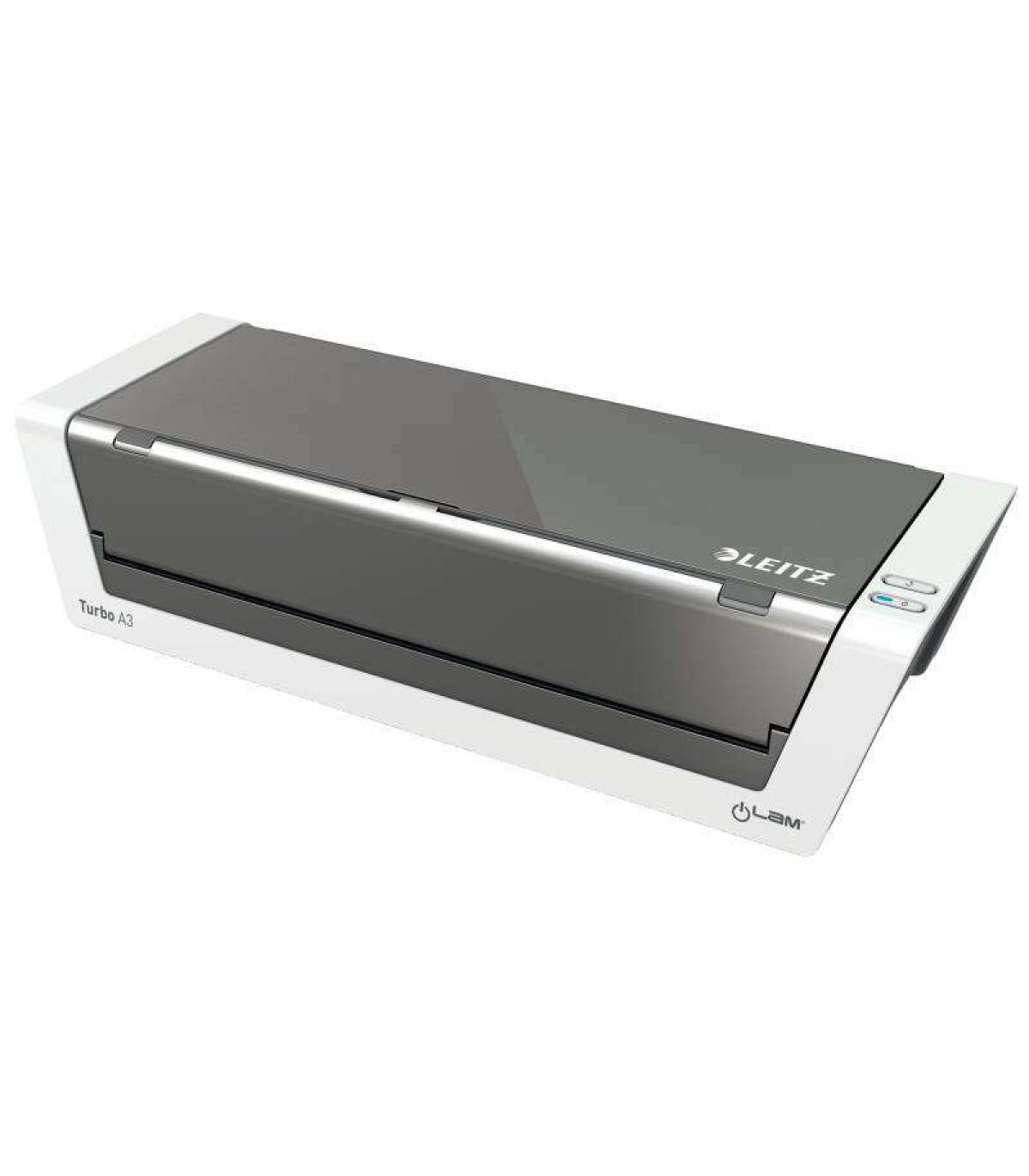 Leitz Plastificadora A3 Ilam Touch 2 Turbo - Sensor Inteligente - Alta Velocidad (1500 Mm/Min) - Blanco Brillante / Antracita