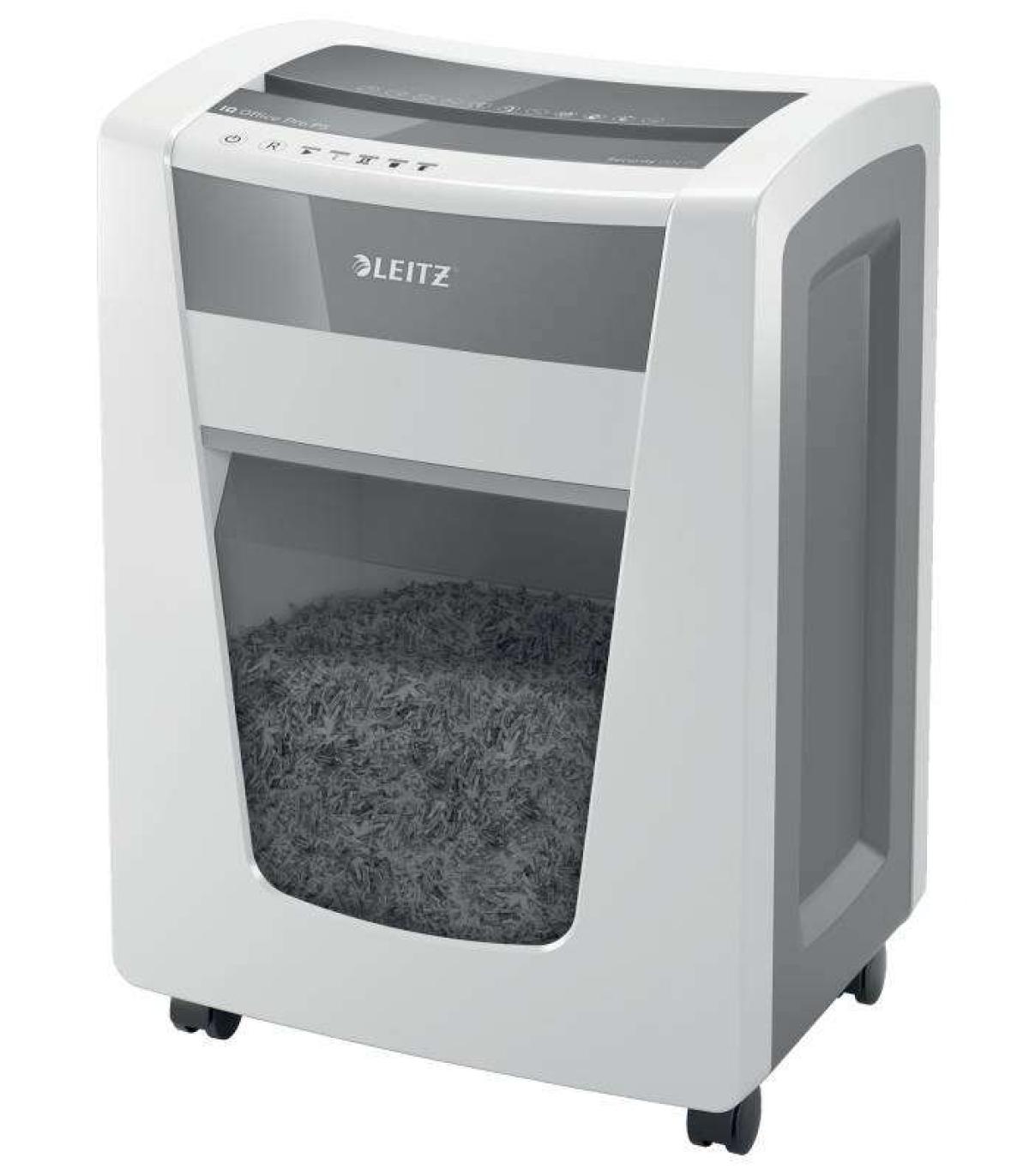 Leitz Office PRO P5 Destructora de Papel - Inteligente, Silenciosa y Segura - Destruye 15 Hojas - Papelera de 30 L - Micro Corte
