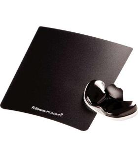 Fellowes Canal-V Reposamuñecas Deslizante de Gel - Minimiza la Presion sobre la Muñeca - Color Negro