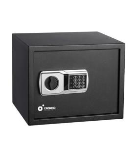 Cromad Caja Fuerte Electronica - Alto Nivel de Seguridad - De 3 a 8 Digitos - Bisagras Ocultas - Incluye Llave de Emergencia ..