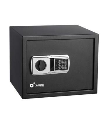 Cromad Caja Fuerte Electronica - Alto Nivel de Seguridad - De 3 a 8 Digitos - Bisagras Ocultas - Incluye Llave de Emergencia ..